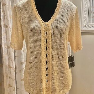 Sag Harbor Beige Knit Top